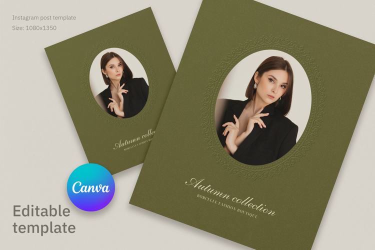 Green Oval Photo Frame Instagram Post