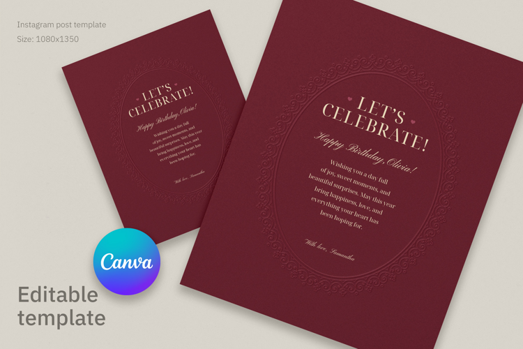 Celebration Card Canva Template