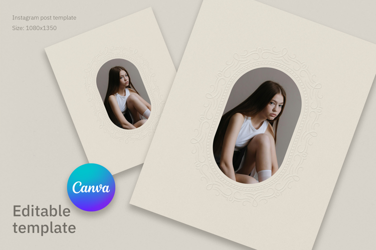 Ornate Oval Frame Instagram Post