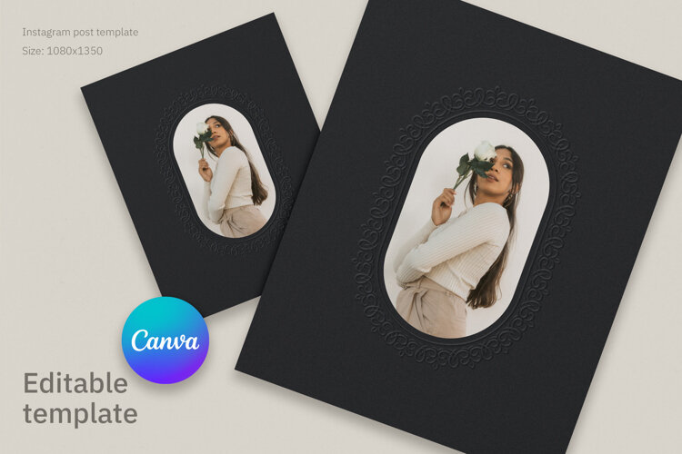 Black Paper Photo Frame Instagram Post example image 1