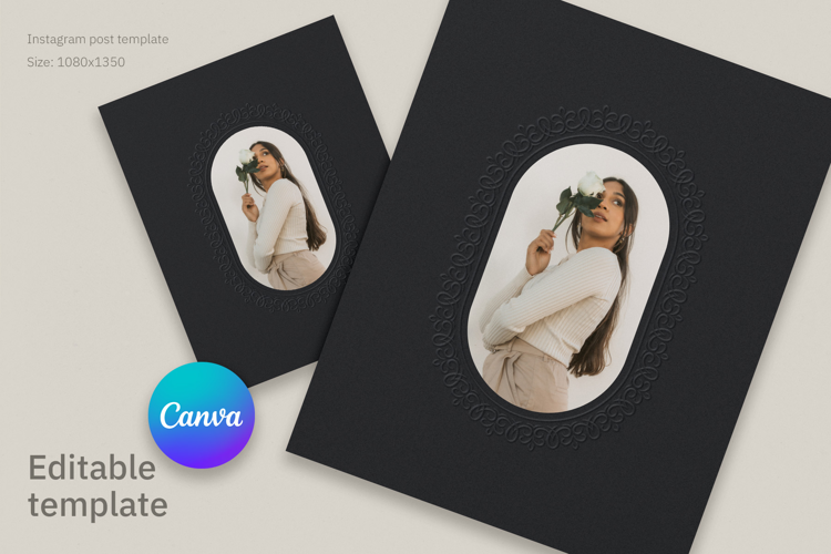 Black Paper Photo Frame Instagram Post