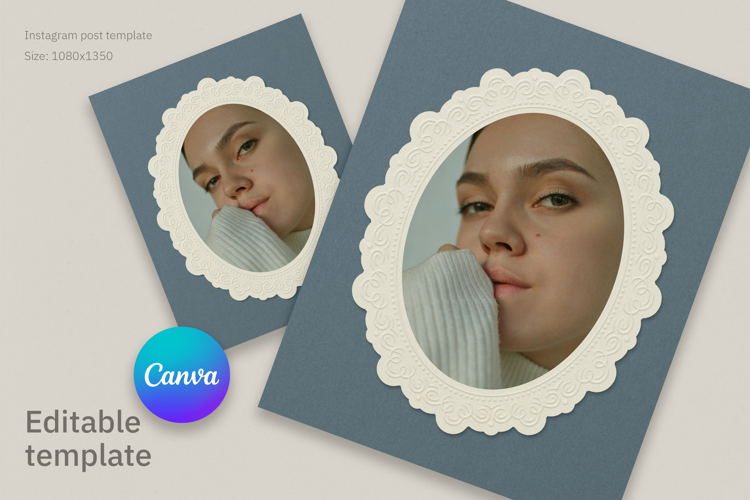 Elegant Scalloped Emboss Photo Frame
