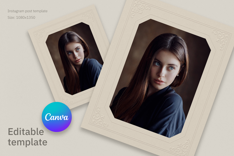 Aesthetic Photo Frame Instagram Post Canva Template
