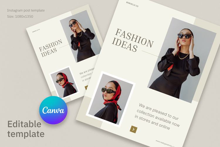 Elegant Fashion Ideas Instagram Post Canva Template