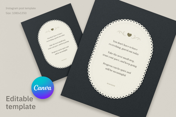 Mindful Quote Instagram Canva Template