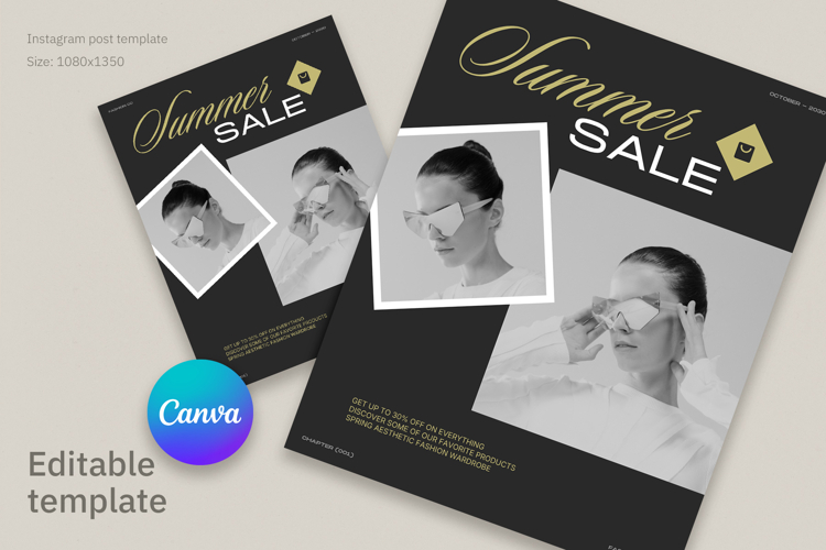 Luxury Summer Sale Canva Template
