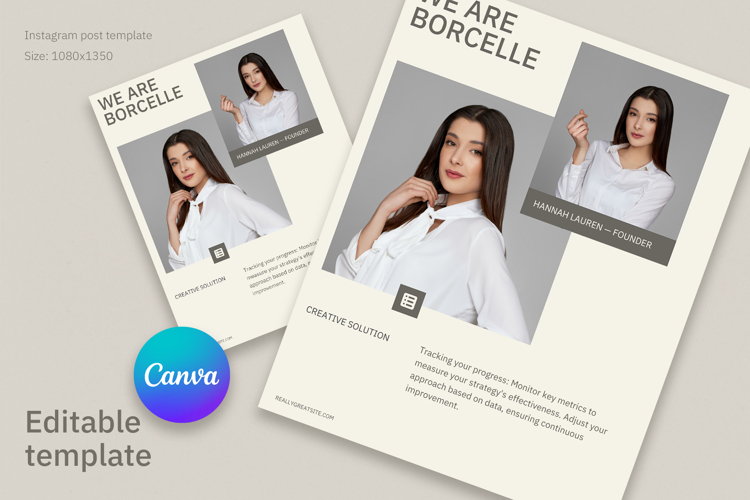 Elegant Meet the Founder Canva Template, Instagram Post