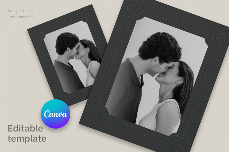 Moody Dark Instagram Post Canva Template