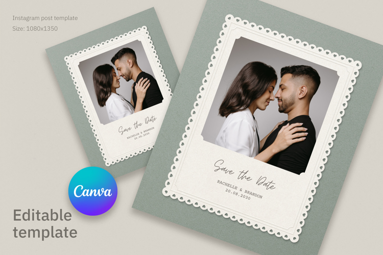 Elegant Save the Date Instagram Post