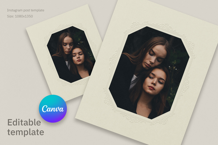 Elegant Embossed Photo Frame Instagram Post