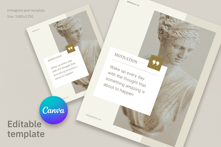 Minimalist Aesthetic Quote Instagram Post Canva Template