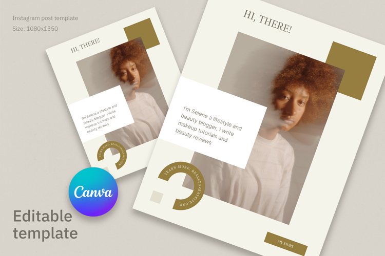 Aesthetic Blogger Intro Canva Template, Meet the Team Post