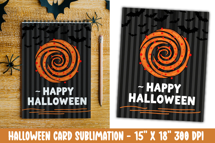 Cute Halloween Card Sublimation Clipart