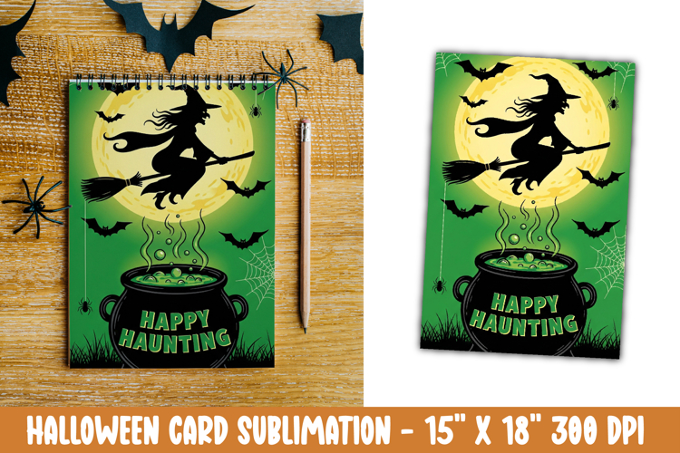 Cute Halloween Card Sublimation Clipart