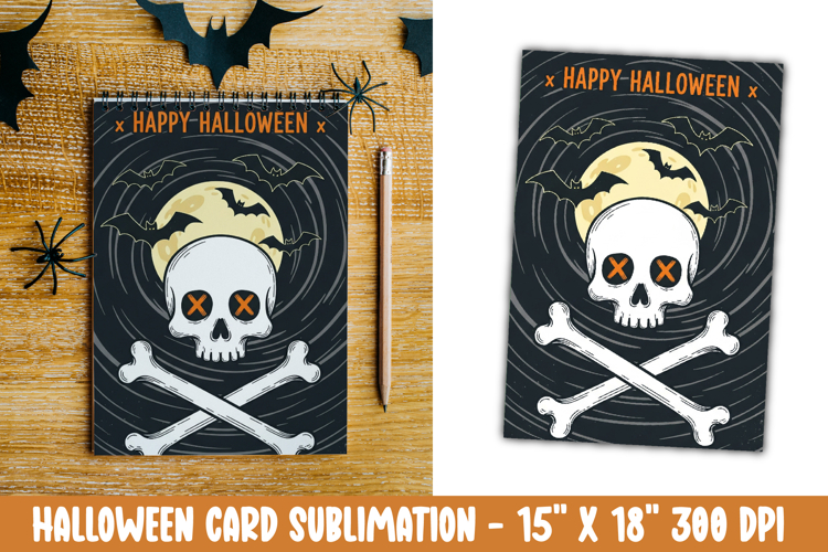 Cute Halloween Card Sublimation Clipart