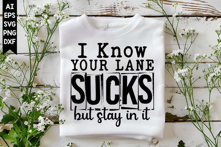 I Know Your Lane Sucks but Stay in It Svg, Sarcastic Svg