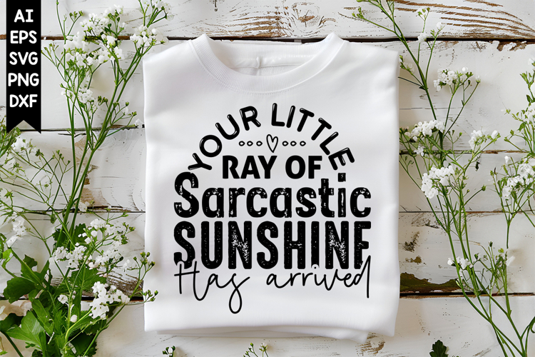 Your Little Ray of Sarcastic Sunshine Has arrived Svg