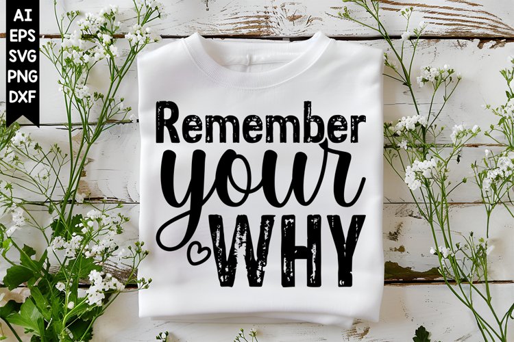 Remember Your Why Svg, Motivation Svg Designs