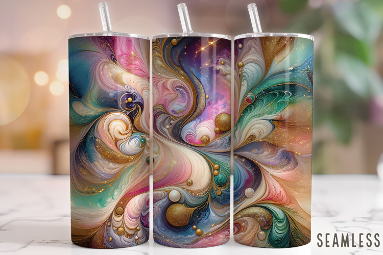 Alcohol Ink Tumbler Wrap Image 12