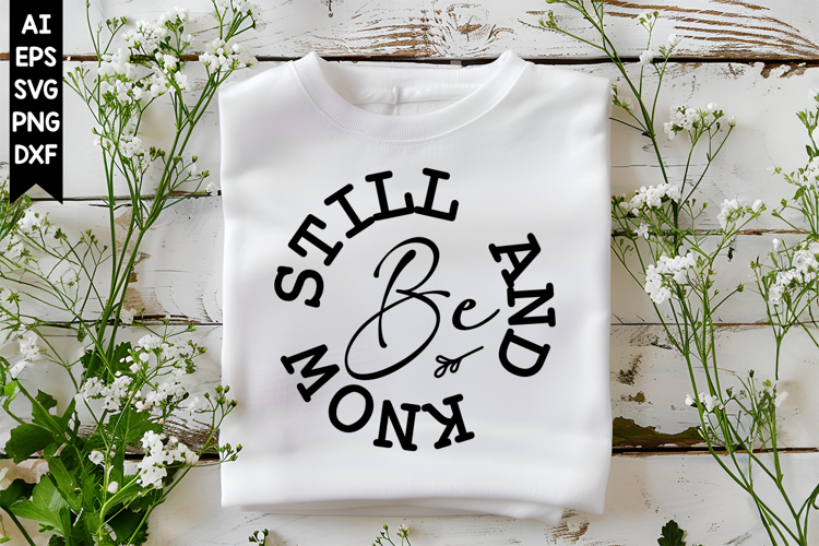 Be Still and Know Svg, Christian Svg Designs