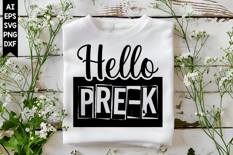 Hello Pre-k Svg, Back to School Svg Designs