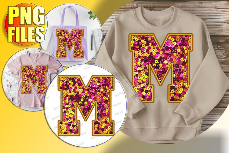 M Doodle Letter Style Print Joyful Holiday Spirit!