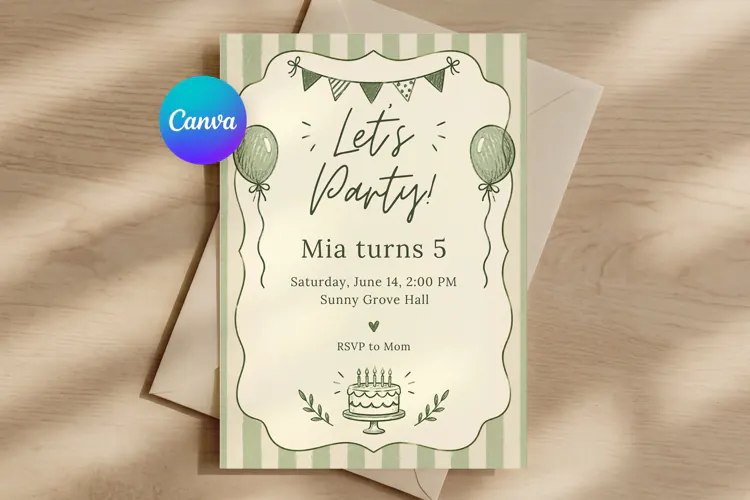 Hand Drawn Birthday Invitation Template