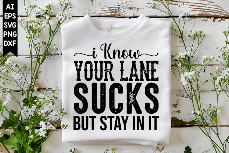 I Know Your Lane Sucks but Stay in It Svg, Sarcastic Svg
