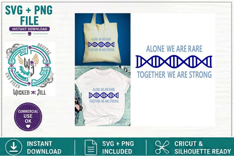 RARE GENETIC DISEASE DNA STRAND SAYING #03 SVG CUT FILE