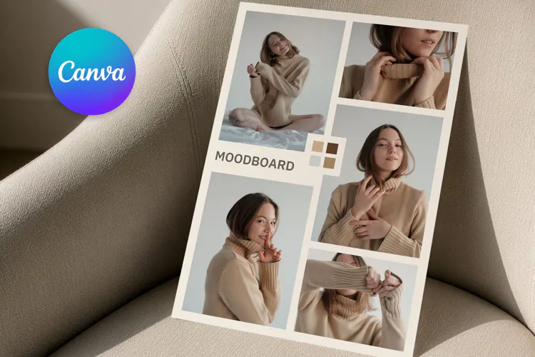Editable Canva Stacked Photo Collage Template