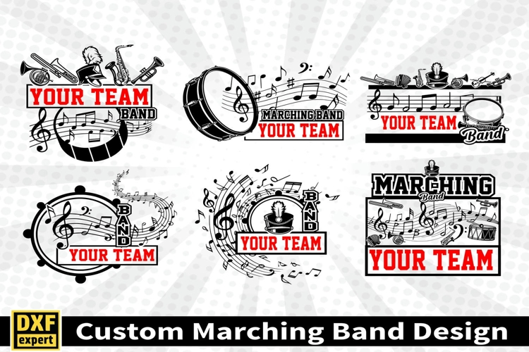 Marching band shirt SVG Editable Template Instate download