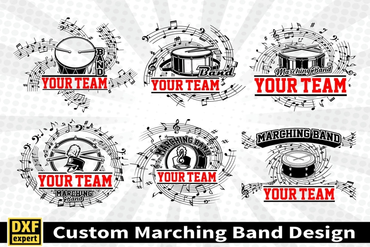 Marching band shirt SVG Editable Template Instate download
