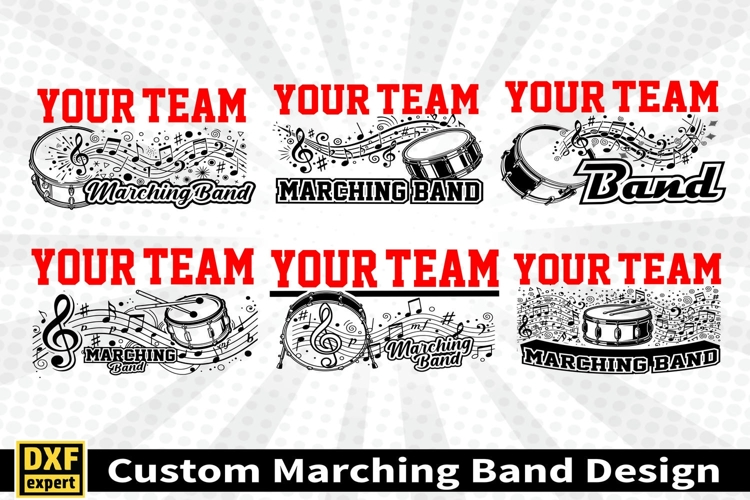 Marching band shirt SVG Editable Template Instate download