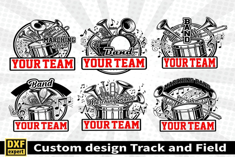 Marching band shirt SVG Editable Template Instate download