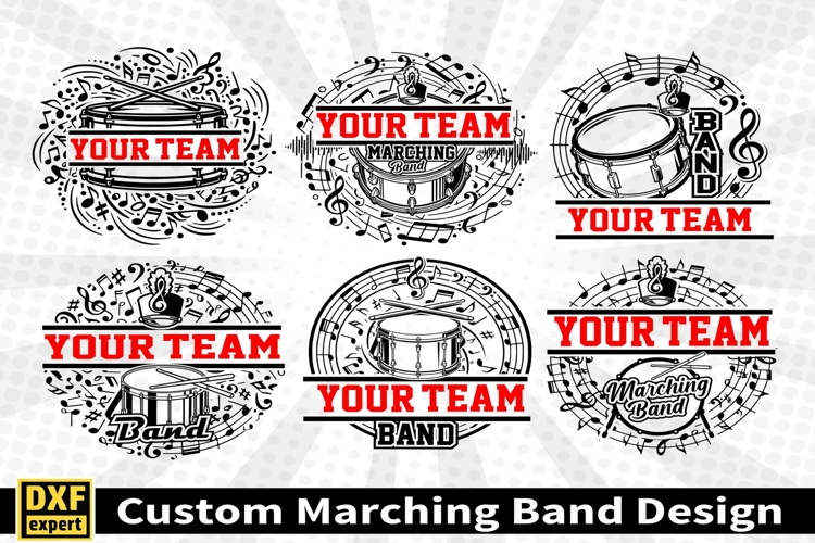 Marching band shirt SVG Editable Template Instate download