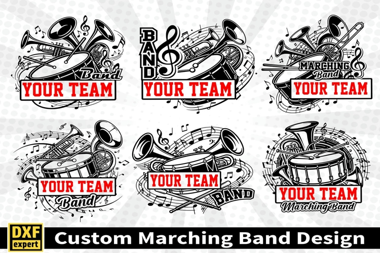 Marching band shirt SVG Editable Template Instate download