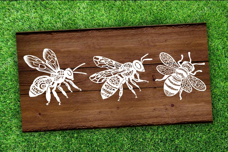 Bee SVG paper Silhouette Cut file