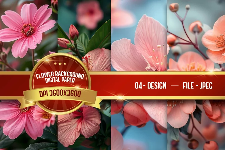 Flower Background Digital Paper