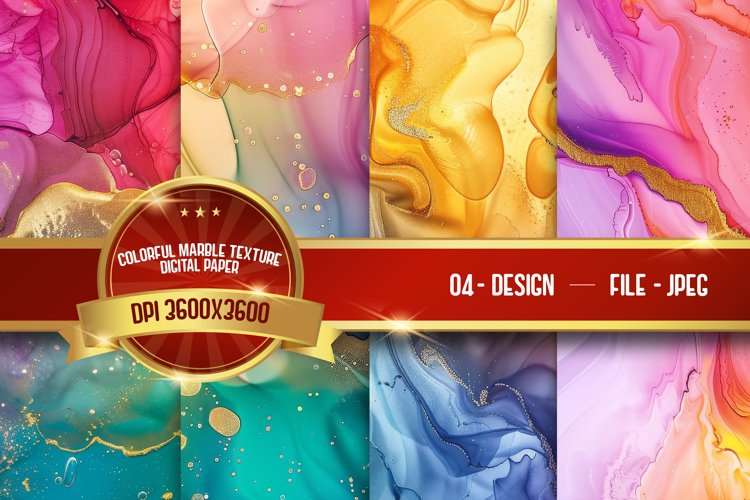 Colorful marble texture digital paper