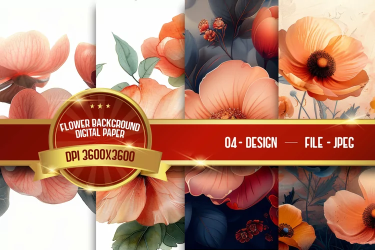 Flower Background Digital Paper