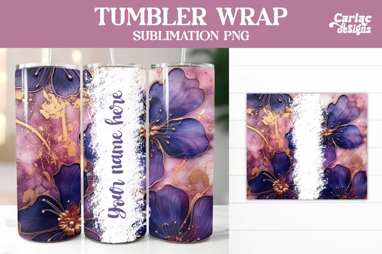 Alcohol Ink Tumbler Wrap , Tumbler Sublimation Wrap