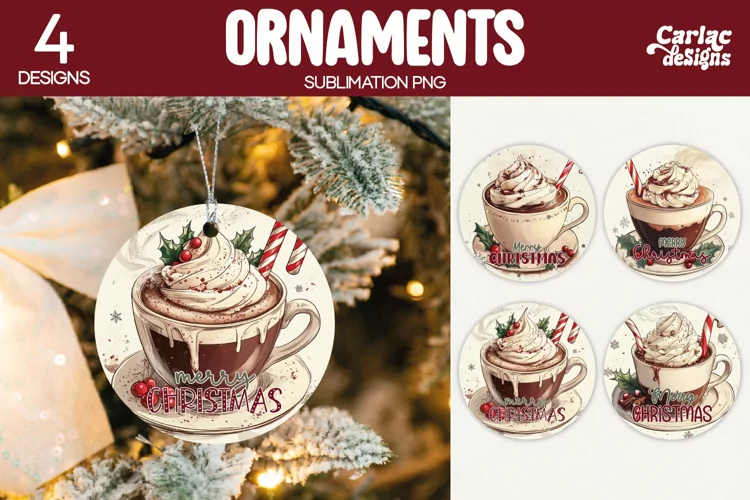 Christmas Ornament Sublimation, Merry Christmas Ornament