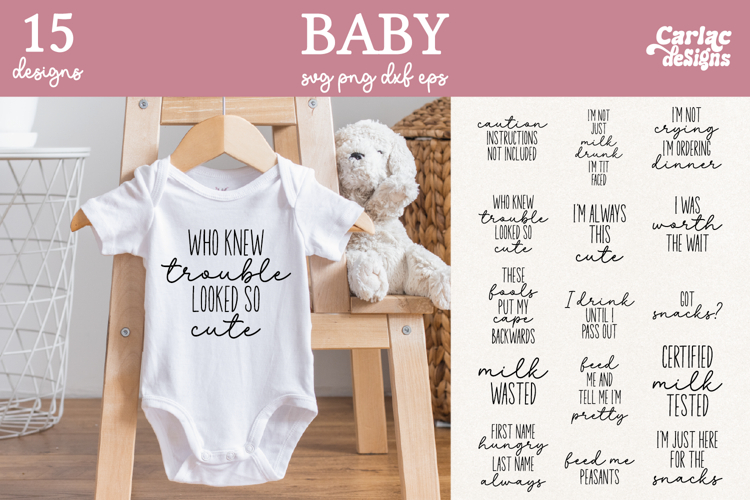 Funny Baby SVG and Sublimation Bundle