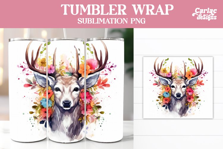 Deer Tumbler Sublimation Wrap