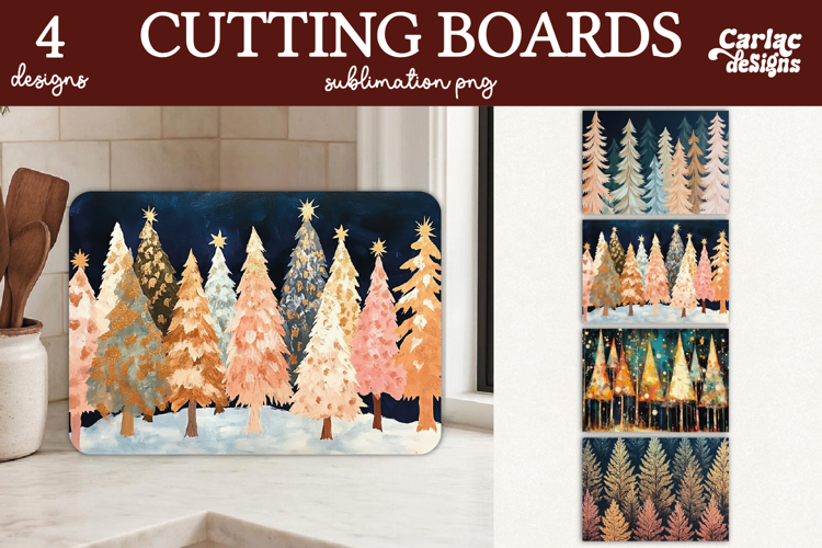 Christmas Cutting Board Sublimation Desins