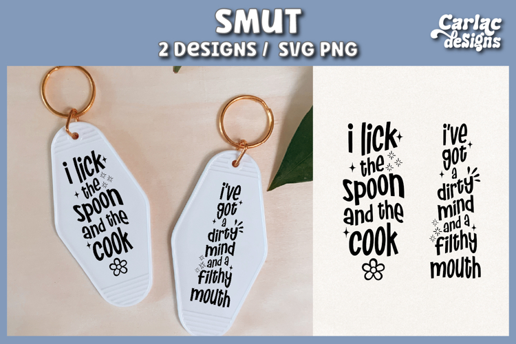 Smut Motel Keychain SVG, Book Lover Keychain Design