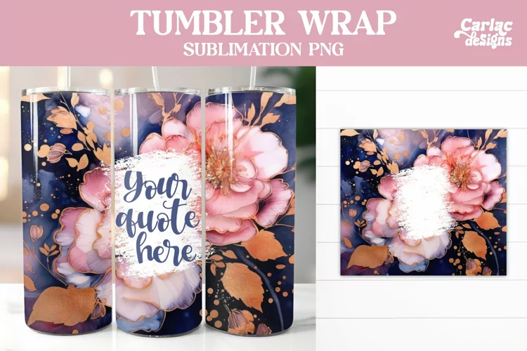 Alcohol Ink Tumbler Wrap , Tumbler Sublimation Wrap