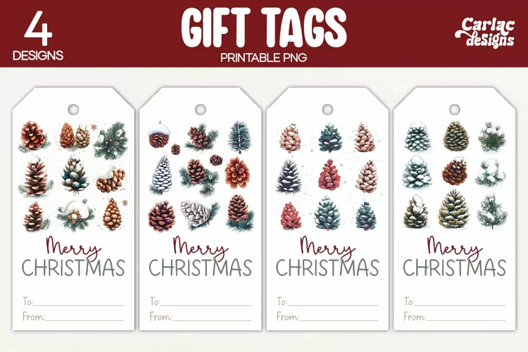 Christmas Gift Tags, Merry Christmas Printable Tags