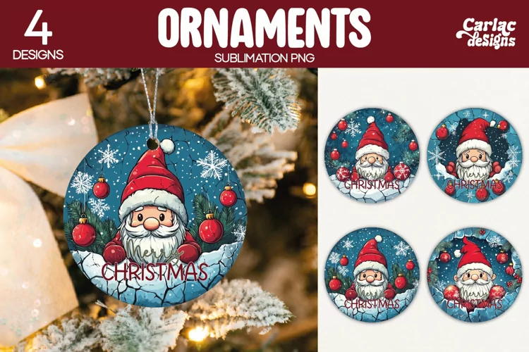 Christmas Ornament Sublimation, Merry Christmas Ornament