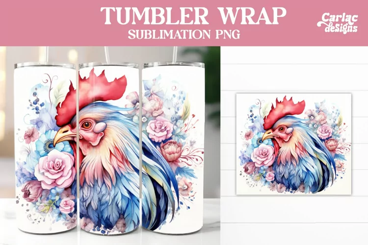 Chicken Tumbler Wrap, Tumbler Sublimation Wrap